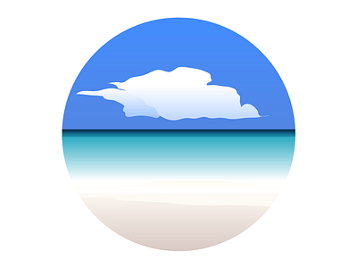 Cancun beach cloud design flat graphic illustration illustrator sky vector vectors