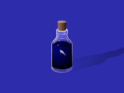 Fiŝo concept fish illustration minimalism purple vector