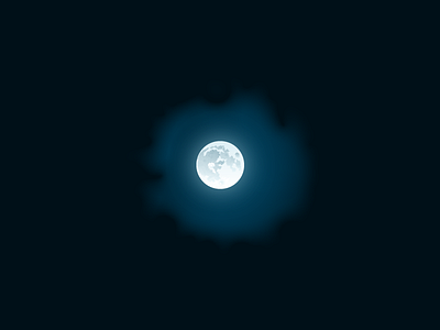 Moonlight clouds illustration moon night vector