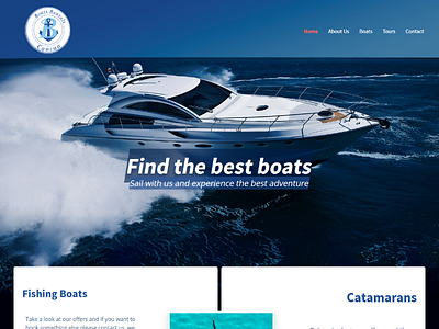 Boat Rentals Cancun branding design landing page ui ux web website