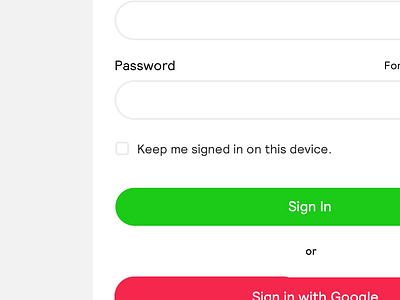 UI - Sign In Form
