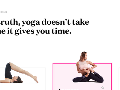 UI - Yoga Classes 100 day challenge clean landing page designer melbourne melbourne ui melbourne ui designer pink white yoga