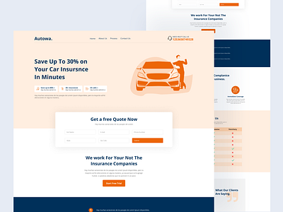 insurance company landing page