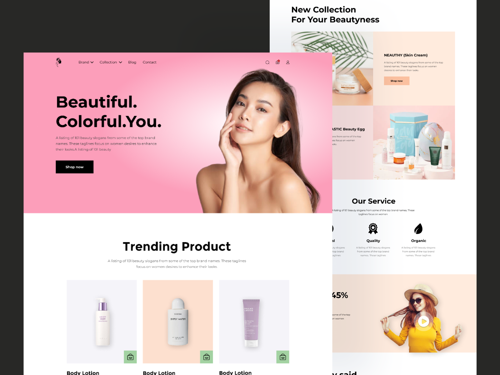 Cosmetics Ecommerce Website by Saidur Rahman on Dribbble