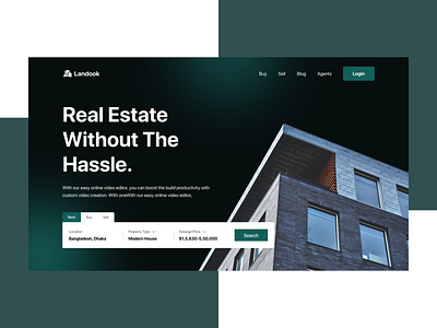 Real Estate Landing Page agency branding design house interaction motion motion graphics property property management property website real estate agency real estate ui realestate realtor residence ui web design website