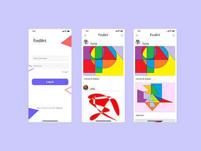 FindArt art mobile app mobile ui