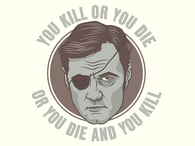 Governor portrait illustration walkingdead