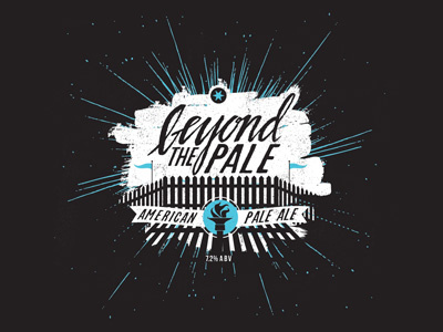 Indiana City Beer Branding - Beyond The Pale branding brush type illustration logo