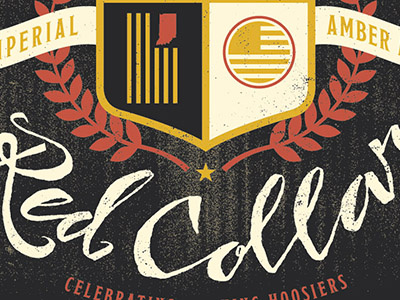 Red Collar - New Indiana City Brew beer branding logo