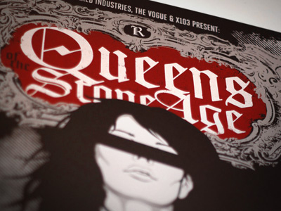 QOTSA Gig Poster band gig poster illustration typography screen print