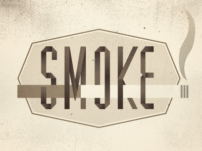 Smokedribble illustration logo typography vintage