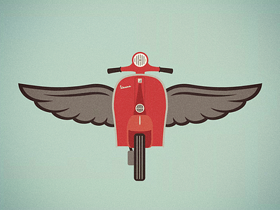 All scooters go to Heaven. branding icon illustration scooter vespa