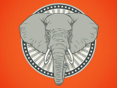 Bama Elephant Illustration for ESPN Magazine alabama animal editorial elephant illustration