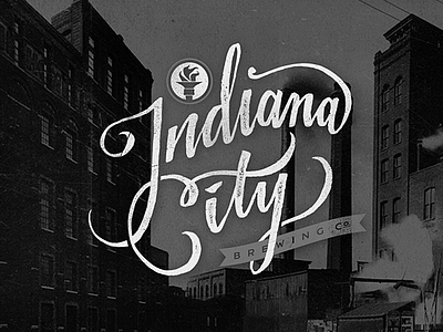 Indiana City Script beer brewing brush craft indianapolis indy lettering script