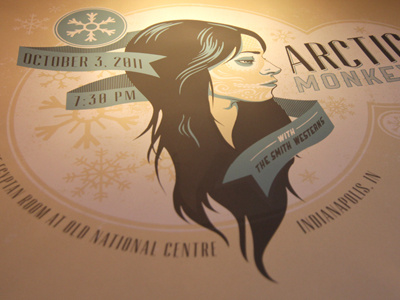 Arctic Monkeys Gig Poster color1 illustration portrait poster screen print