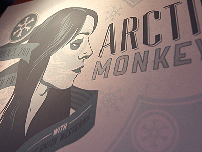 Arctic Monkeys Gig Poster - Color version 2 color2 illustration portrait poster screen print