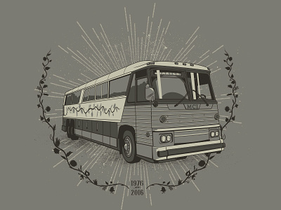 MeWithoutYou bus bus illustration poster screen print vehicle