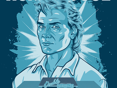 Road House illustration movie portrait poster road house screen print swayze