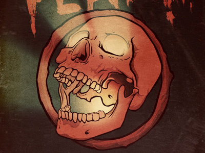Skull Update gig poster illustration skull