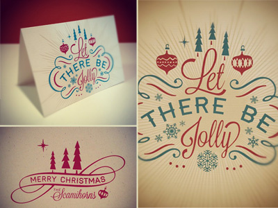 Let There Be Jolly design screen print typography