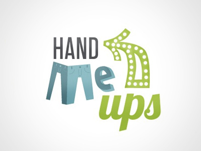 Hand Me Ups branding illustration logo