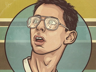 Bill Haverchuck 80s freaks and geeks geek glasses illustration nerd pop portrait