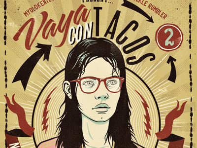 Vaya Con Tacos design found type illustration portrait poster