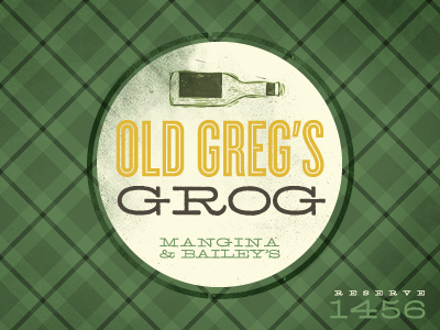 Old Greg Dribble baileys beer branding grog mangina old greg