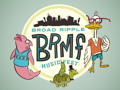 BRMF - Branding & Character Illustration cartoon design doodles duck fish illustration pickle turtle