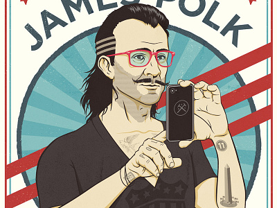 Dollar Shave Club Presidents - James Polk illustration portrait