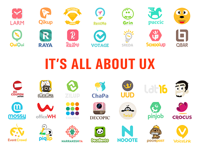 IT'S ALL ABOUT UX logo sketch slogan ui ux