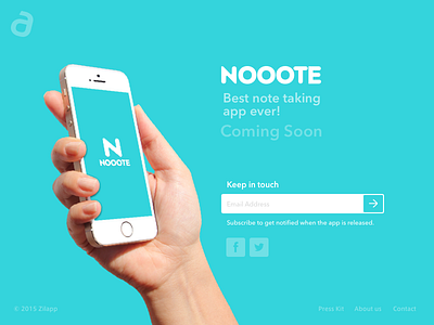 Note App Landing Page