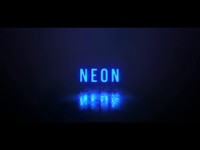 Neon Typography aftereffects animation branding colors design glow neon neon light template typography