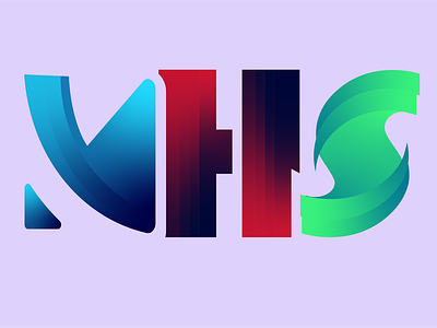 Typography Logo [MHS] animation art design graphic design icon illustration illustrator lettering logo typography ui vector