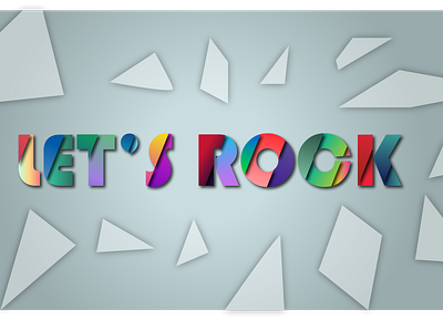 Lets Rock! Sticker animation art design graphic design icon illustration illustrator lettering logo type typography ui vector