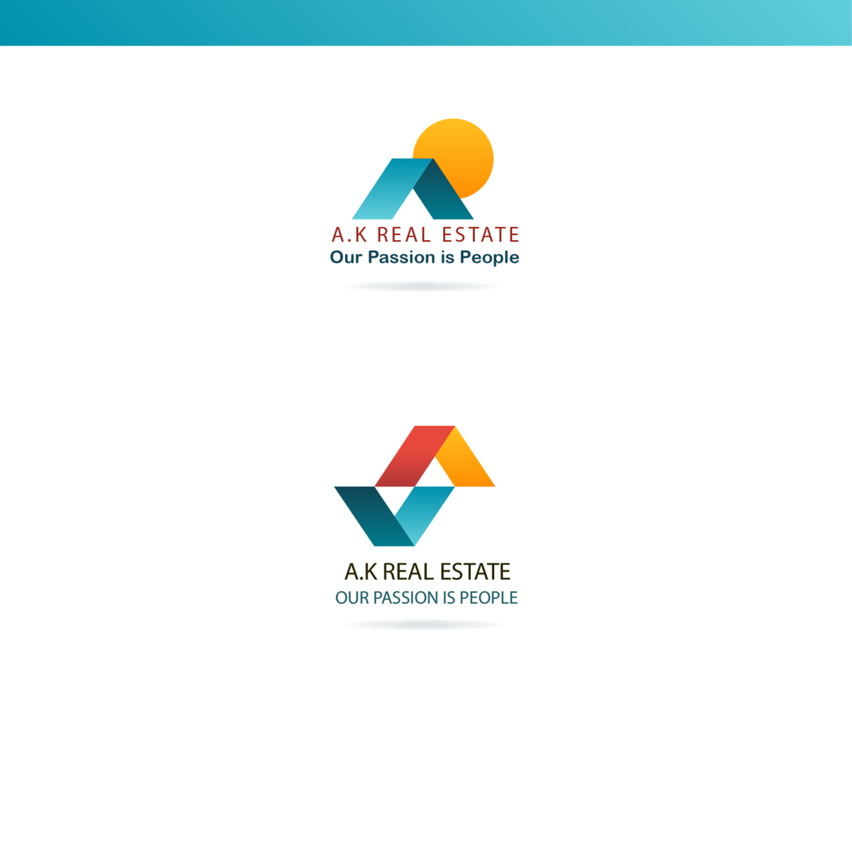 A K Real estate logo by Zeeshan Ali on Dribbble