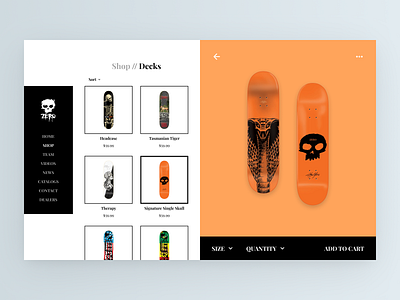 Zero Skateboards - Web (Concept)