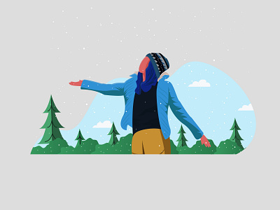 snowfall illustration design illustration vector visual art visual design