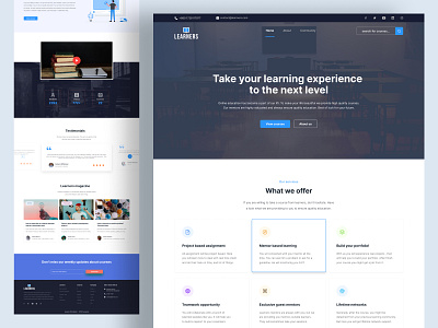 Education website UI