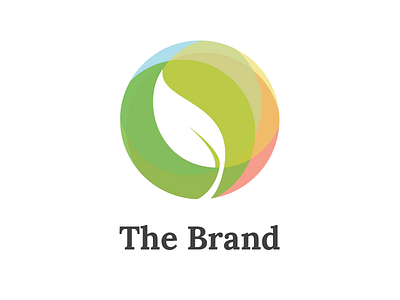 The Brand brand corporate green identity leaf logo red yellow