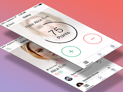 Rating App app clean flat ios7 mobile rating