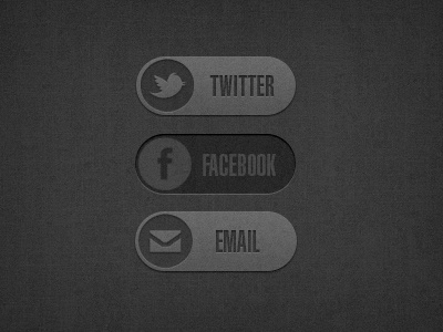 Dark SM Buttons buttons dark email facebook pattern social media twitter