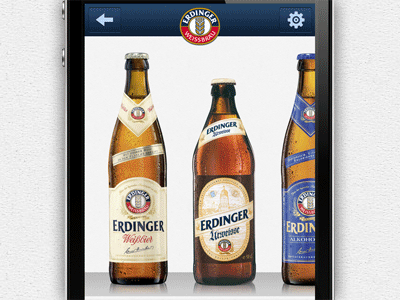 Erdinger app animation animation beer ui