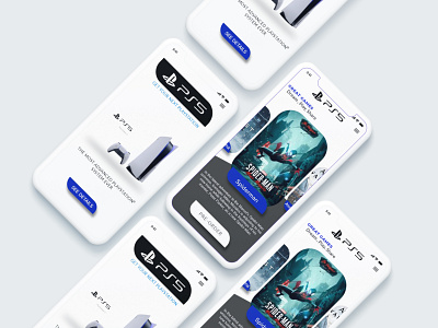 PS5 redesign interface app design flat illustration typography ui ux