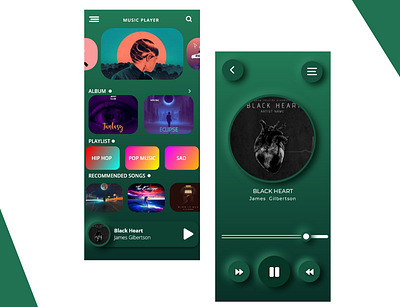 Music app app branding design flat graphic design illustration type typography ui ui ux uidesign uiux ux