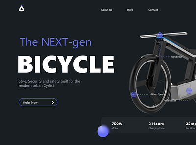 The Next gen Bicycle branding design ui ux webdesigning