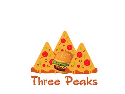 Three picks pizza burger logo creative logo flat flat logo food logo logo design modern logo pizza pizza logo