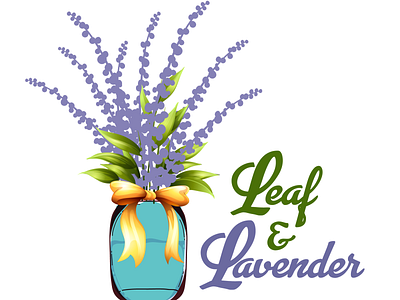 leaf and lavender creative logo design green logo illustration logo logo design modern logo