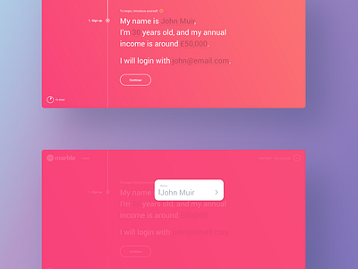 unorthodox fin-tech signup flow by tonik on Dribbble