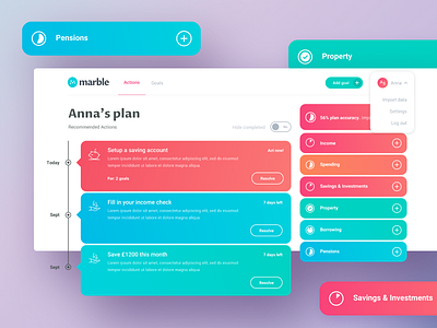 dashboard clean dashboard financial fintech simple